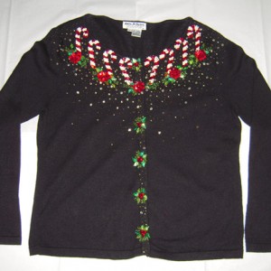 Holiday Candy Cane Christmas Sweater