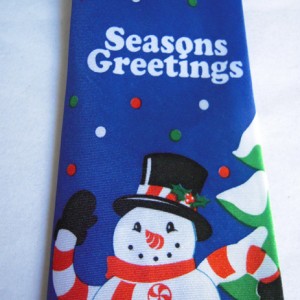 Season’s Greetings Snowman Tie