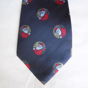 Navy Santa Tie