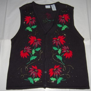 Holiday Poinsettia Vest